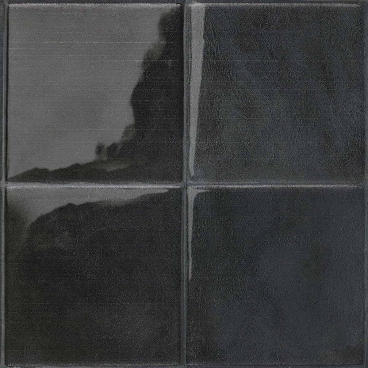 Tiles Plaktegels Zelfklevend, Zellige Steengreige, 22,86x22,86 cm | Set van 5 (0,26 m²), Halfmat, Hitte-/vochtbestendig, Laag VOC, Keuken/Badkamer, Ideaal voor huurders, Gemaakt in Canada