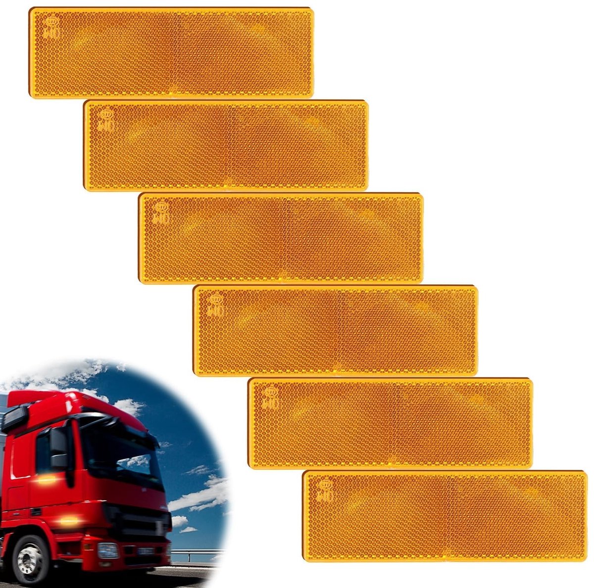 SolidKeus - Set van 6 Reflecterende Stickers voor Auto en Motor