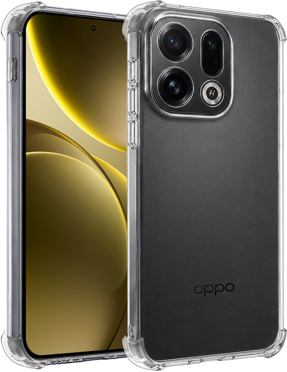 Hoesje - Geschikt voor OPPO Find X9 - Sterk & Shockproof - Siliconen Case - Back Cover - Telefoon Hoes Shock Proof - Telefoonhoesjes - Transparant