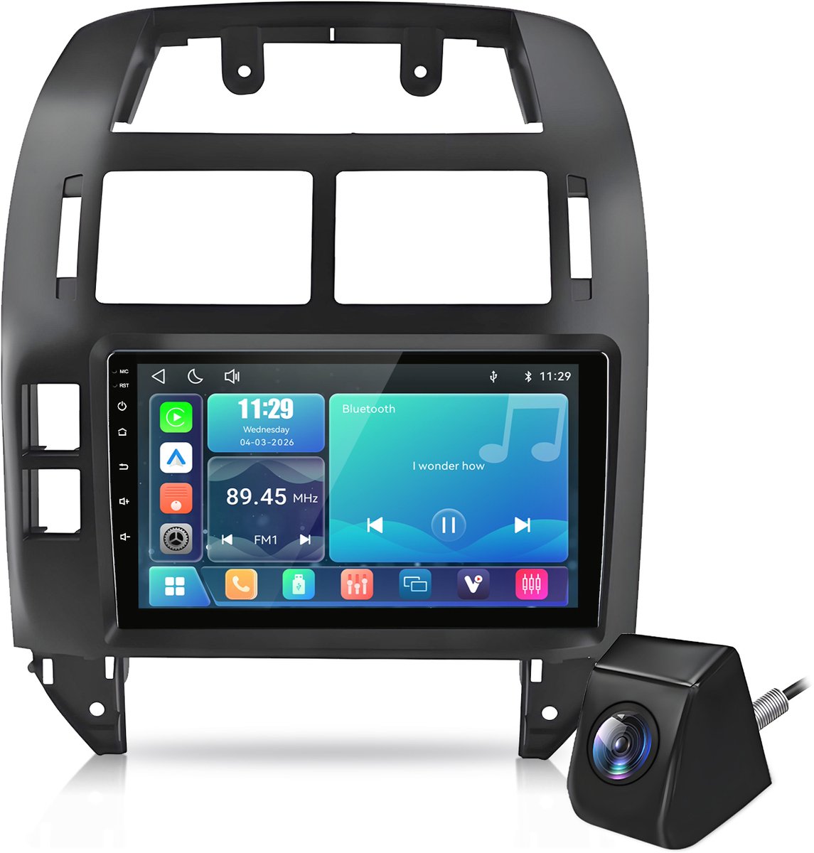 Cestovet LINUX Autoradio - Geschikt voor VW Polo 9N 2001-2009 - Draadloos Carplay & Andriod Auto - 9 Inch HD TouchScreen - Bluetooth FM - Achteruitrijcamera