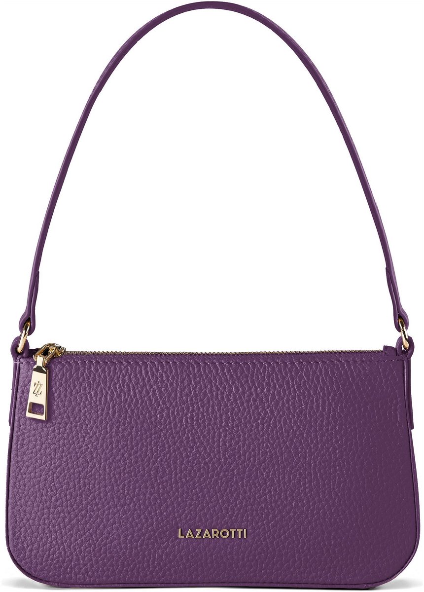 Lazarotti Bologna leeren pochette schoudertas 22 cm - Dames - purple