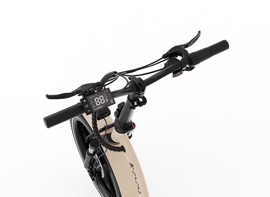 KOOLUX - X16 Elektrische Vouwfiets - E-Bike - 20 x 3.0 Inch Dikke Banden - 48V 15.6Ah Lithium Accu - 250 W Motor - Maximaal 25/u - Maximaal bereik 75km - 7-speed versnelling - LCD Scherm - Aluminium Frame - Beige van KOOLUX — afbeelding 3