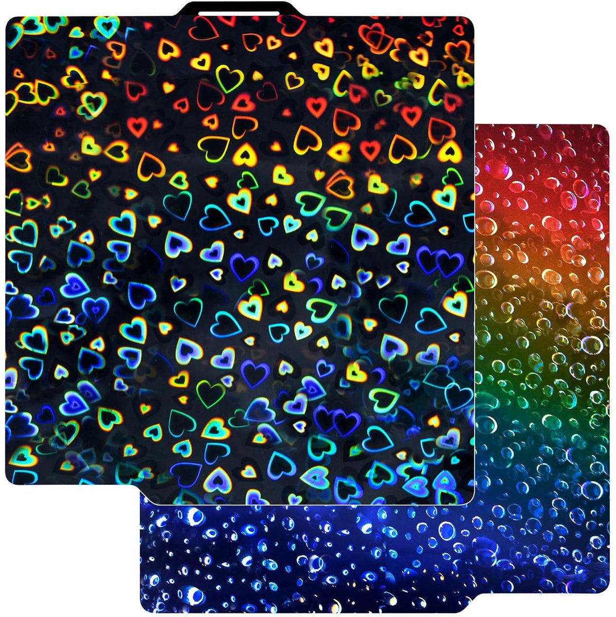 Smooth Sweetheart + Waterdrop PEH printplaat voor bambolab X1/X1C/X1E/P1P/P1S/A1, dubbelzijdige PEH veerstalen plaat, 257 x 257 mm, voor Bambu Lab 3D-printerplatforms