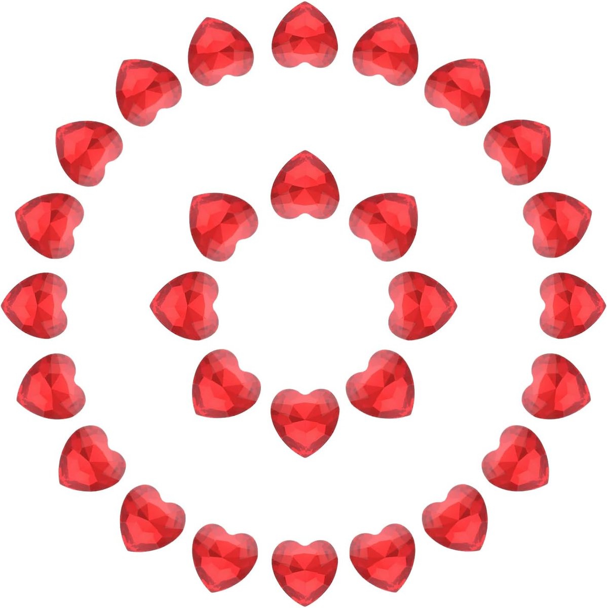 Strassteentjes met puntige achterkant, 10 mm, voor het maken van sieraden, kostuum doe-het-zelf knutselen, robijnrood, 30 stuks
