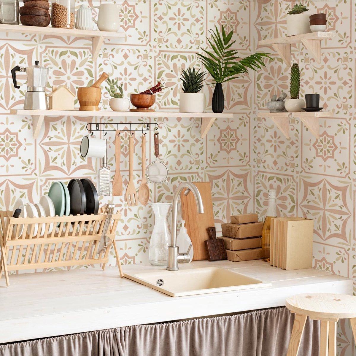 Tegelstickers, roze, 25 stuks, 15 cm pel-en-plak tegels, overdracht, waterdichte spatwand, voor keuken, badkamer
