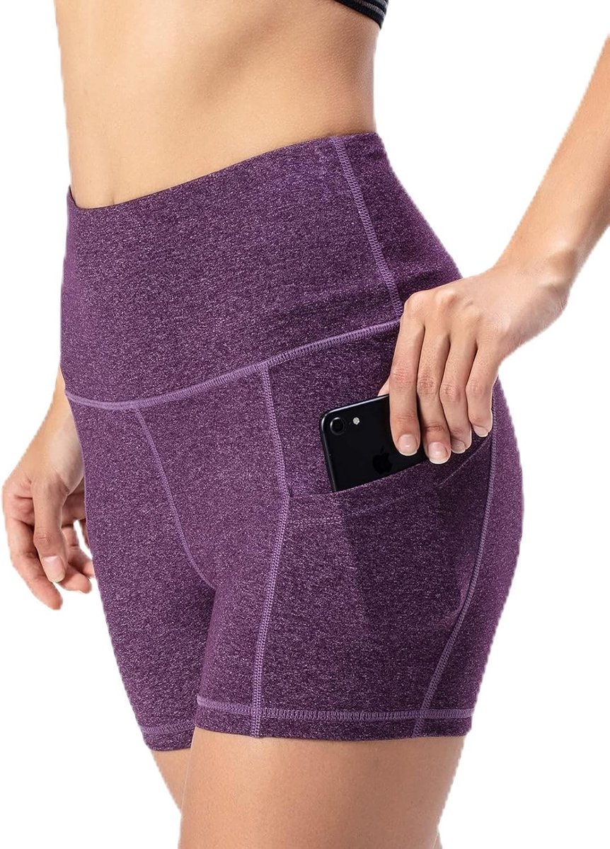 Dames Met Zakken Korte Broek Yoga Legging Hoge Taille Onderbroeken Sport Fitnes
