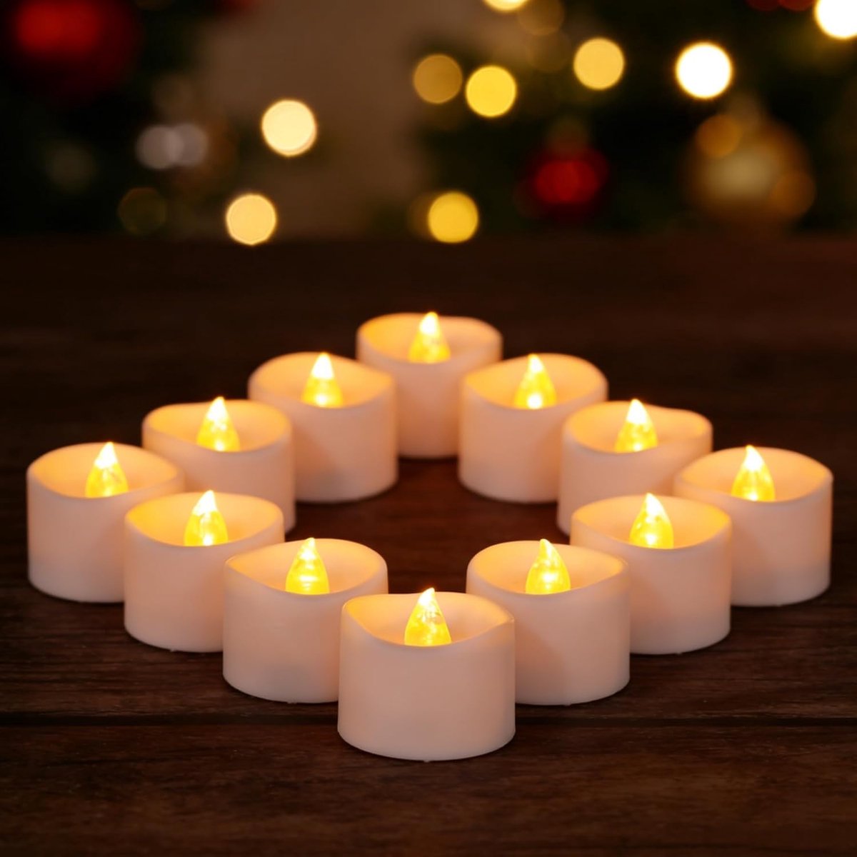 12 Pack Warm Geel Batterij Werkt LED Timer Theelichten, Vlamloze flikkerende Timer Theelicht Kaarsen, Elektrische LED Nep Votive Kaarsen Bulk voor Kerstmis Halloween Pompoen Licht Decoraties