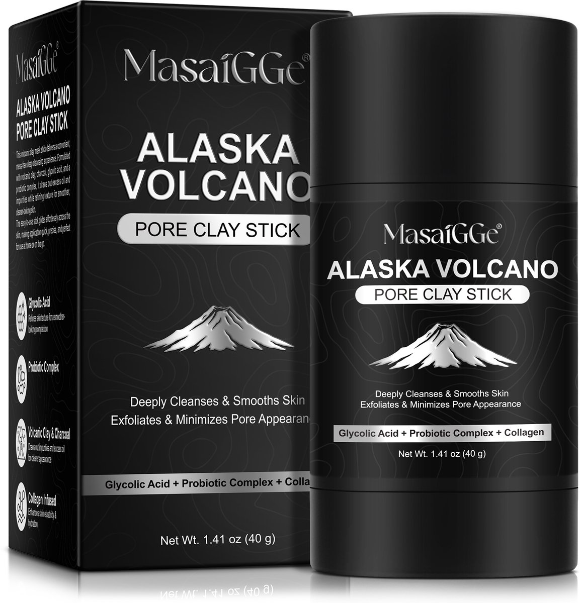 Volcanic Clay Mask Stick (40 g) - Gezichtsmasker - Mee Eter Verwijderaar - Face - Gezichtsreiniger