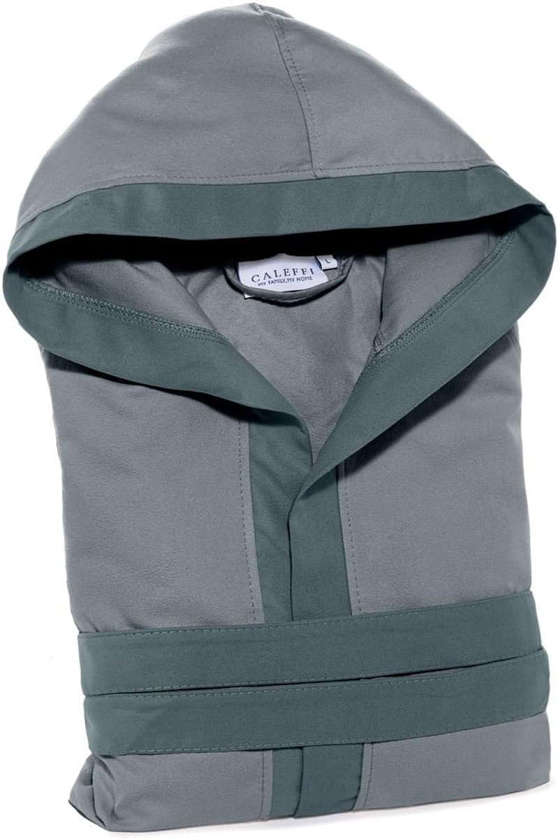 Tecno Bicolor badjas met capuchon, uniseks, voor volwassenen