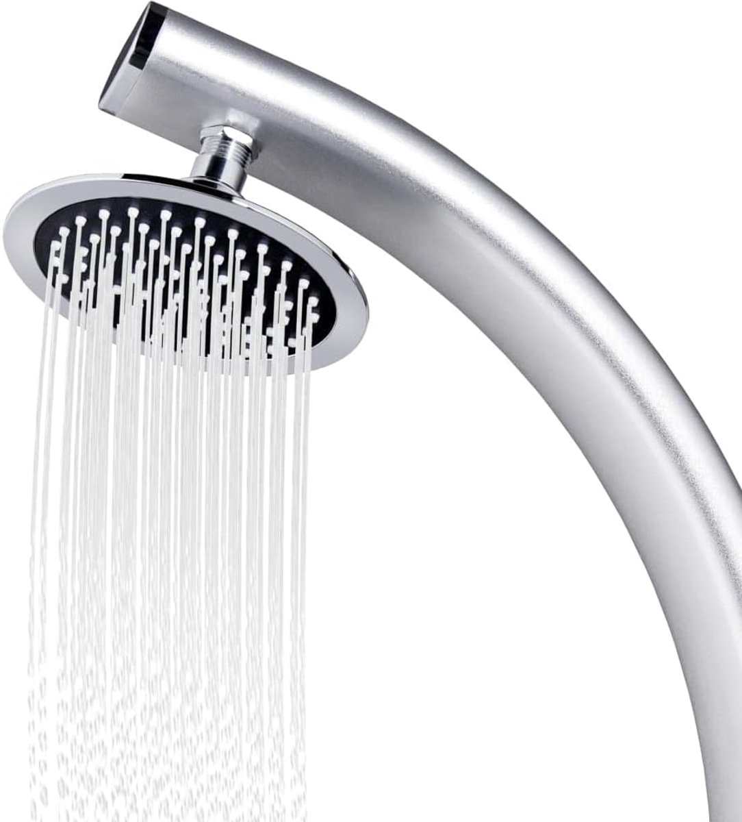 Aluminium Tuindouche 215 Cm met hoofd- en Handdouche Geniet van een Echt Ontspannende Douche-ervaring Buitendouche