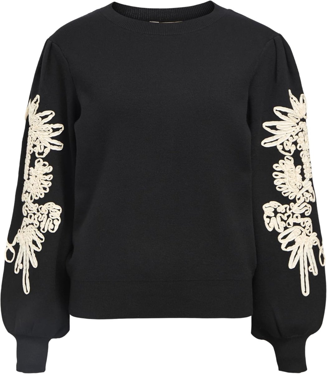 Vrouwelijke trui OBJJOANA, Zwart (black 3), XL