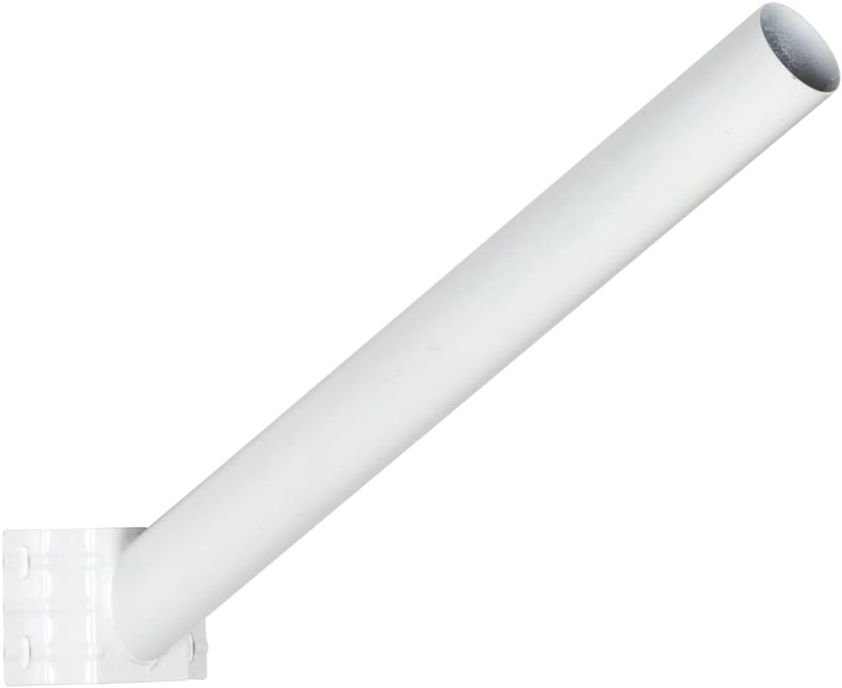 Houder voor led-zaklamp met witte buis van 47 mm, alleen voor de muur