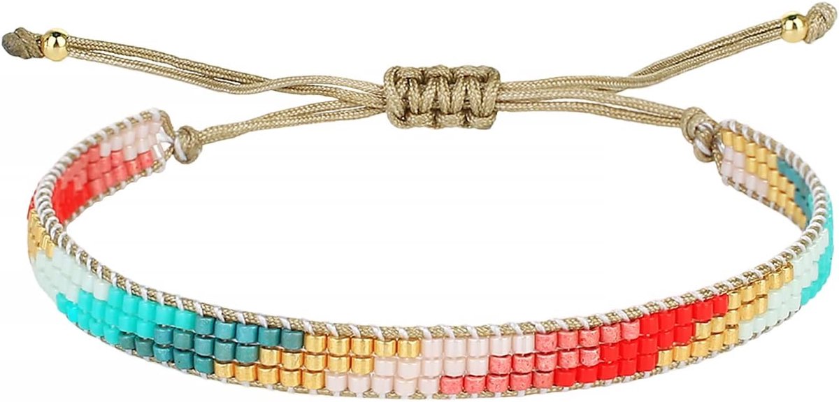 Vrouwen Vriendschap Armbanden Wax Touw Armbanden Handgemaakte Multi-Patroon Parel Armbanden