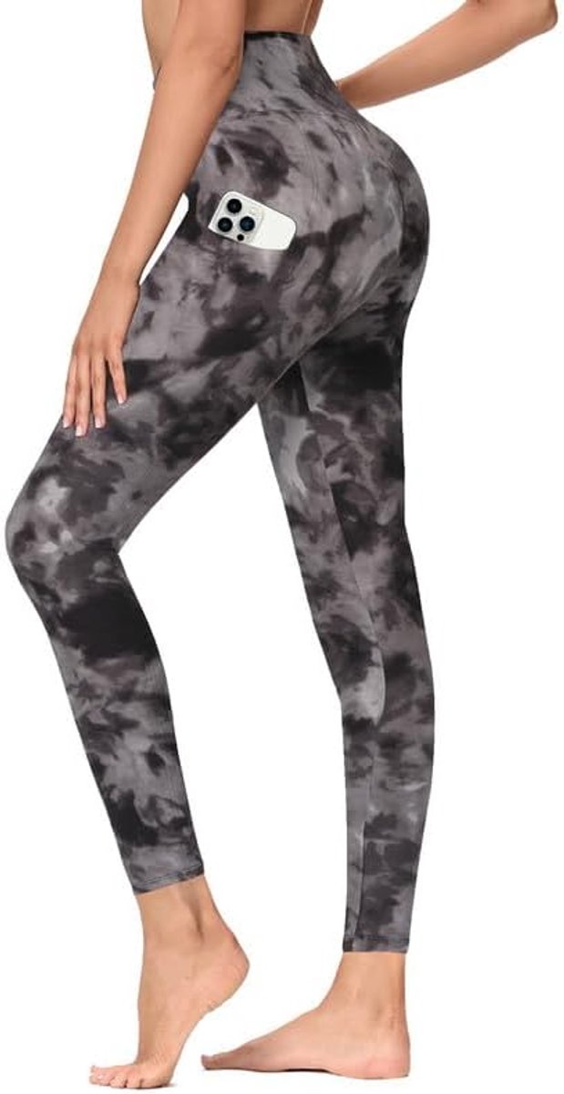Leggings voor Dames Hoge Taille met Zakken,Zachte Elastische Yoga Broek, Geschikt voor Fitness, Sport en Hardlopen