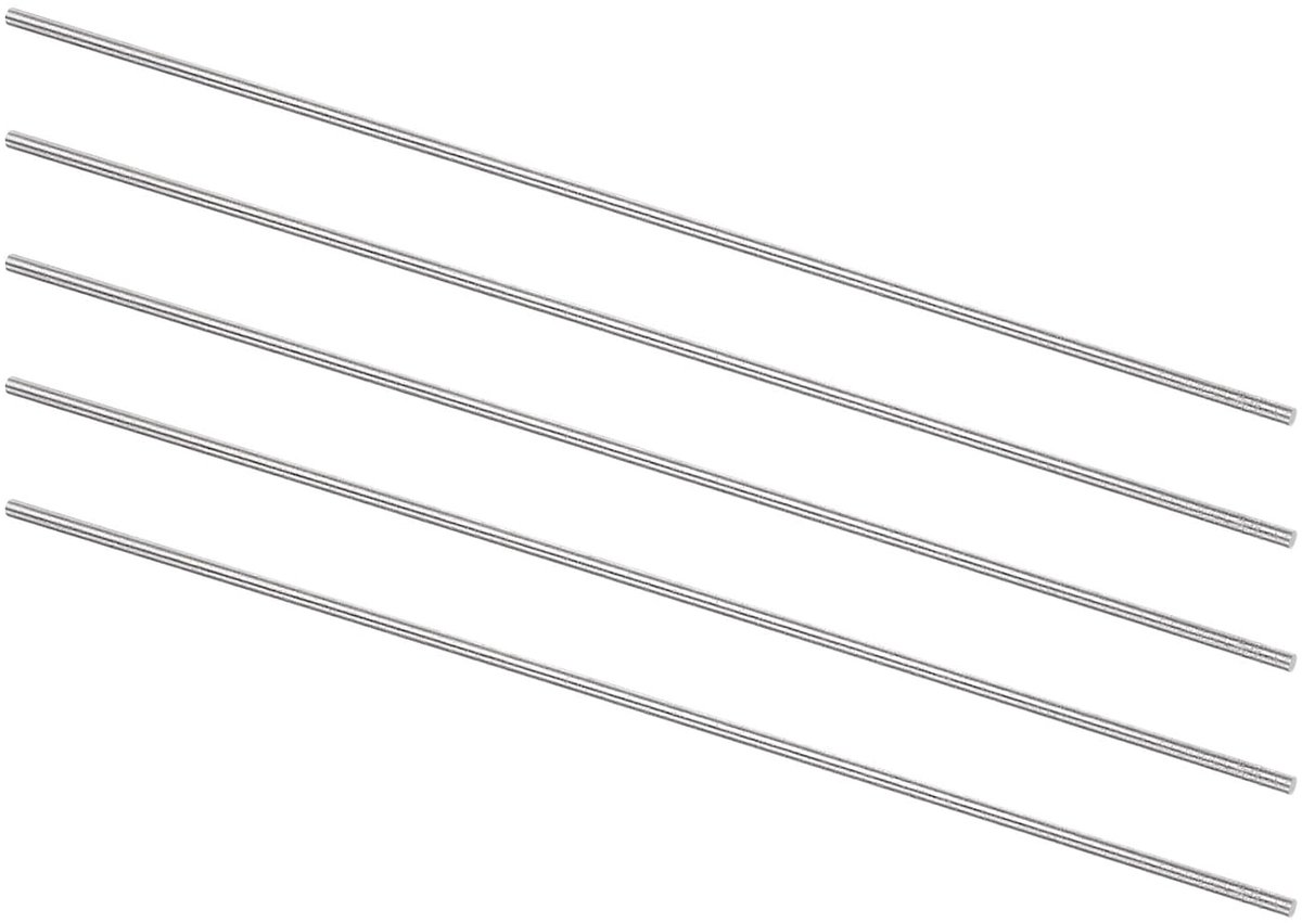 5 stuks ronde metalen stangen van staal, 1,4 mm x 100 mm, gereedschap voor draaibank van staal met hoge snelheid (HSS) voor draaimachines en boormachines