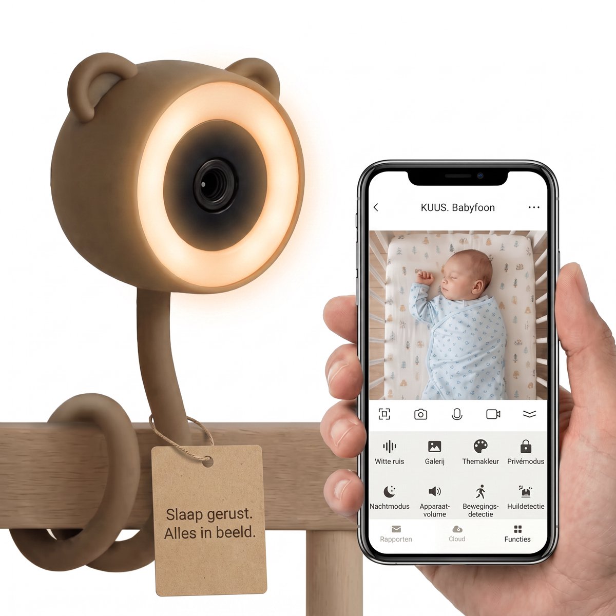 KUUS. Beertje BM1 WiFi Babyfoon met Camera en 2K Beelden - Product - €69,99