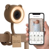 KUUS. WiFi Babyfoon met Camera en App - (Zonder los scherm) Baby Camera Met 2K beelden - Scherpe nachtvisie - Bewegingsdetectie - Huildetectie - White Noise - Incl. 32GB SD | KUUS. Beertje BM1