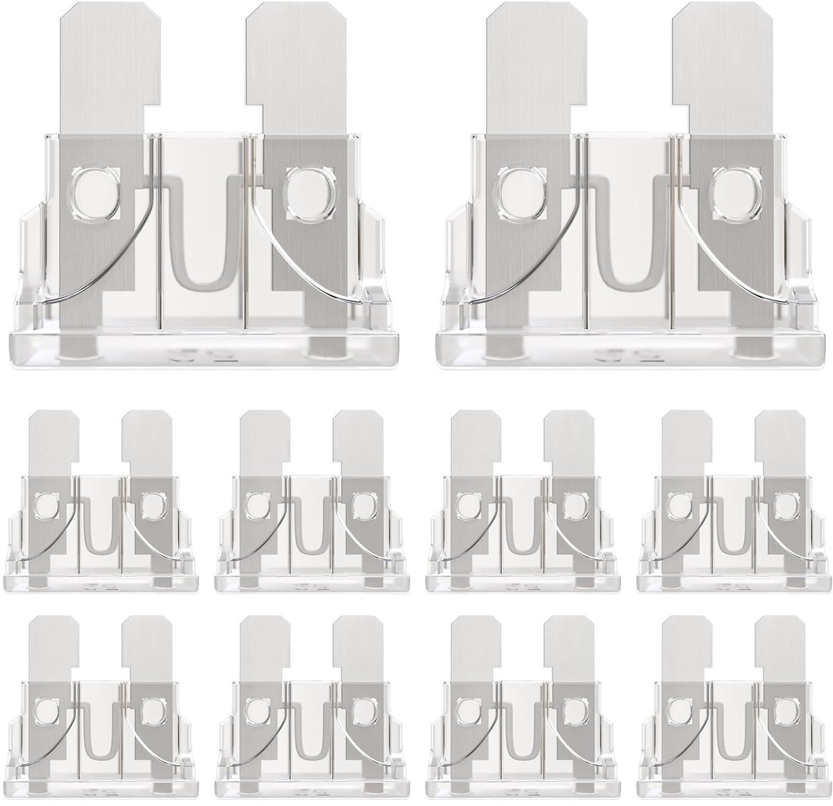 50 stuks 25 A standaard autozekeringen, 25 A, standaard platte zekeringen, 25 ampère, voor campers, vrachtwagens, motorfietsen, boten