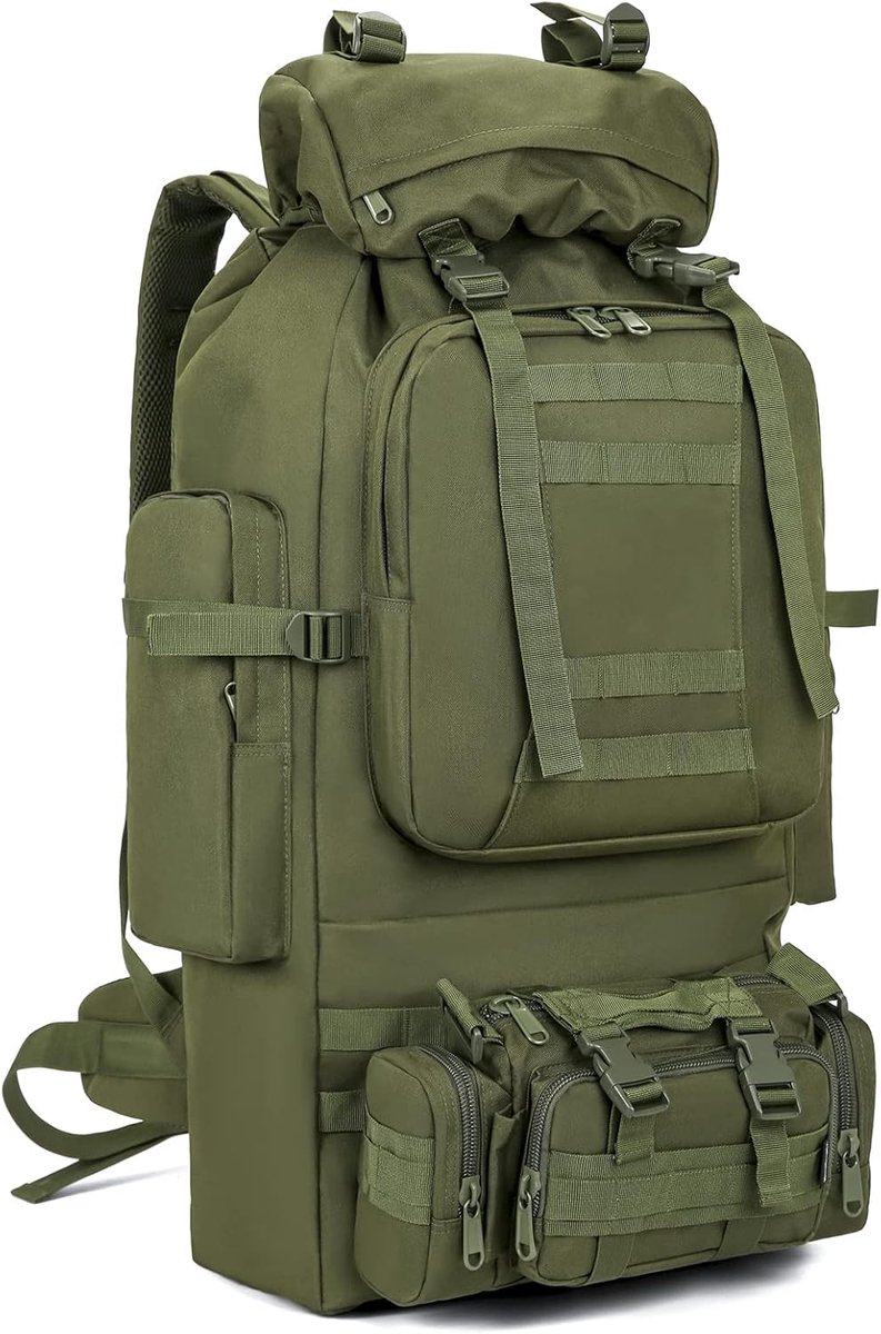 Kampeer- en wandelrugzak, Molle militaire tactische rugzak, waterdichte lichtgewicht wandelrugzak, 100 l