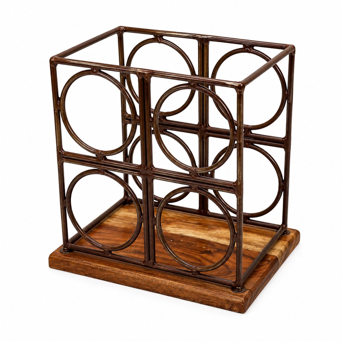 SENSE Wijnrek Circle Design – Metaal Roest