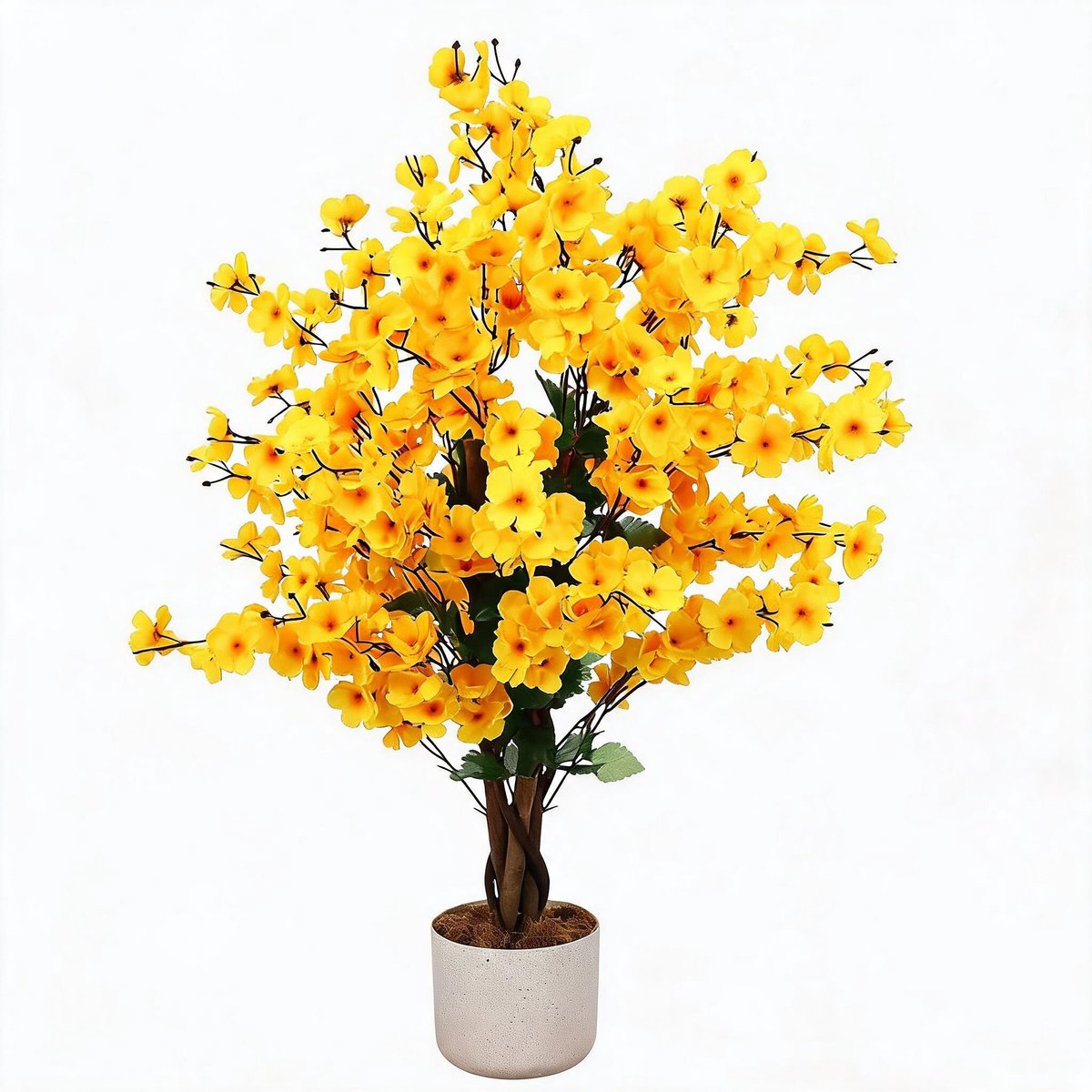 Triumpunpre Natuurgetrouwe kunst winters pruimenbloem 90cm gele bloemen polyester - onderhoudsvrije decoratie voor huis en kantoor