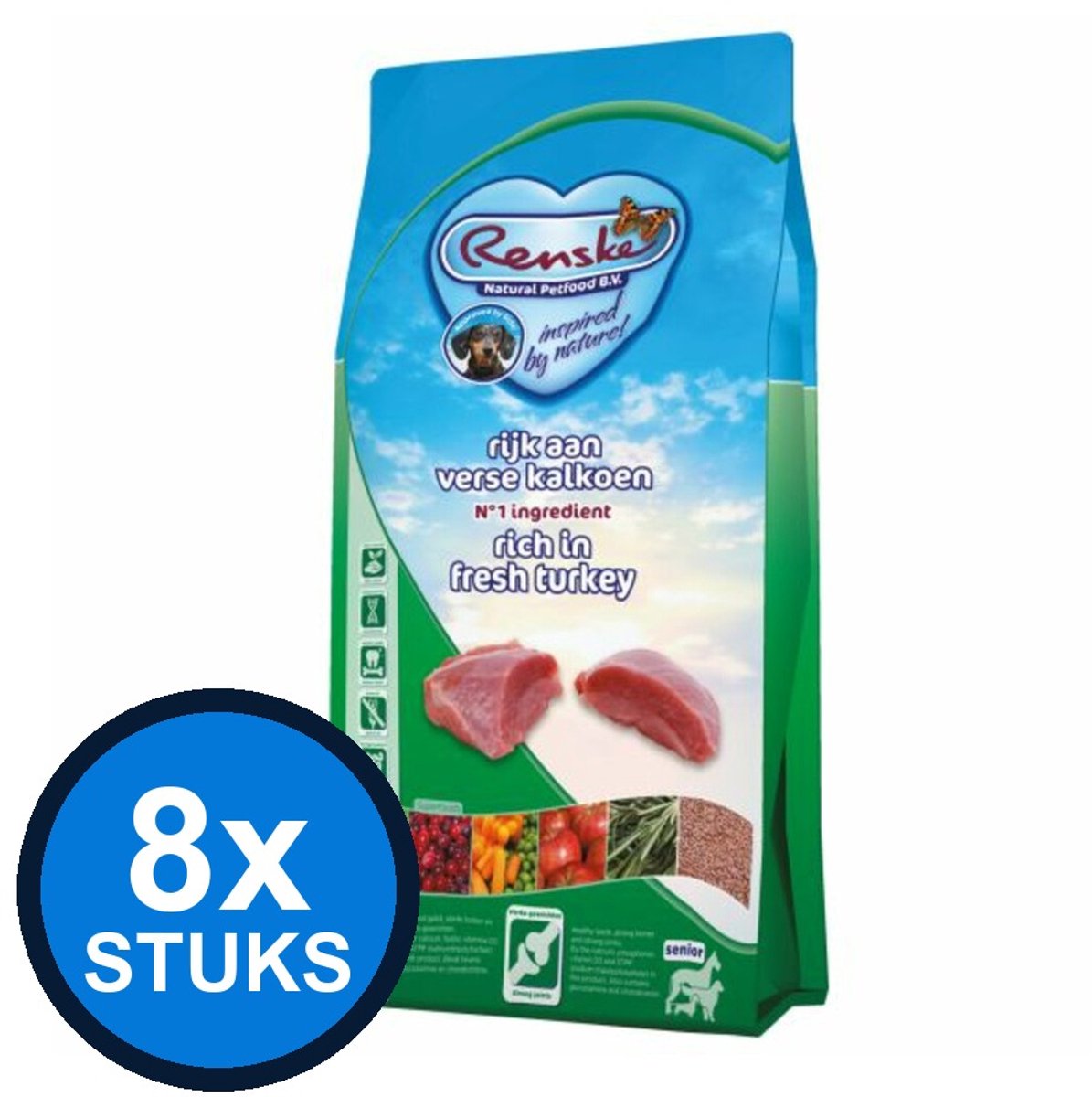 Renske Renske Super Premium droog hond senior kalkoen graanvrij 600gr