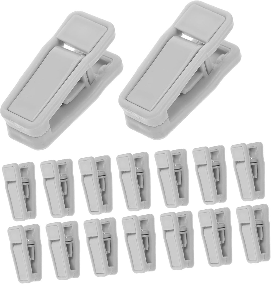 15 stuks- Wasknijpers-wasknijpers kunststof -wasknijpers groot-wasknijpers plastic -Badlaken Knijpers -Strandlaken Knijpers-Handdoek Knijpers-Voor dagelijks wasgoed, strandhanddoek, badhanddoek--Winddicht- Anti Slip-grijs