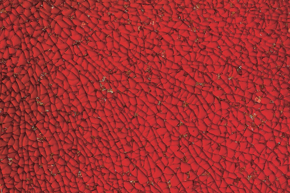 Glazen crackle mozaïekplaat 15 x 0,5 x 27 cm in rood