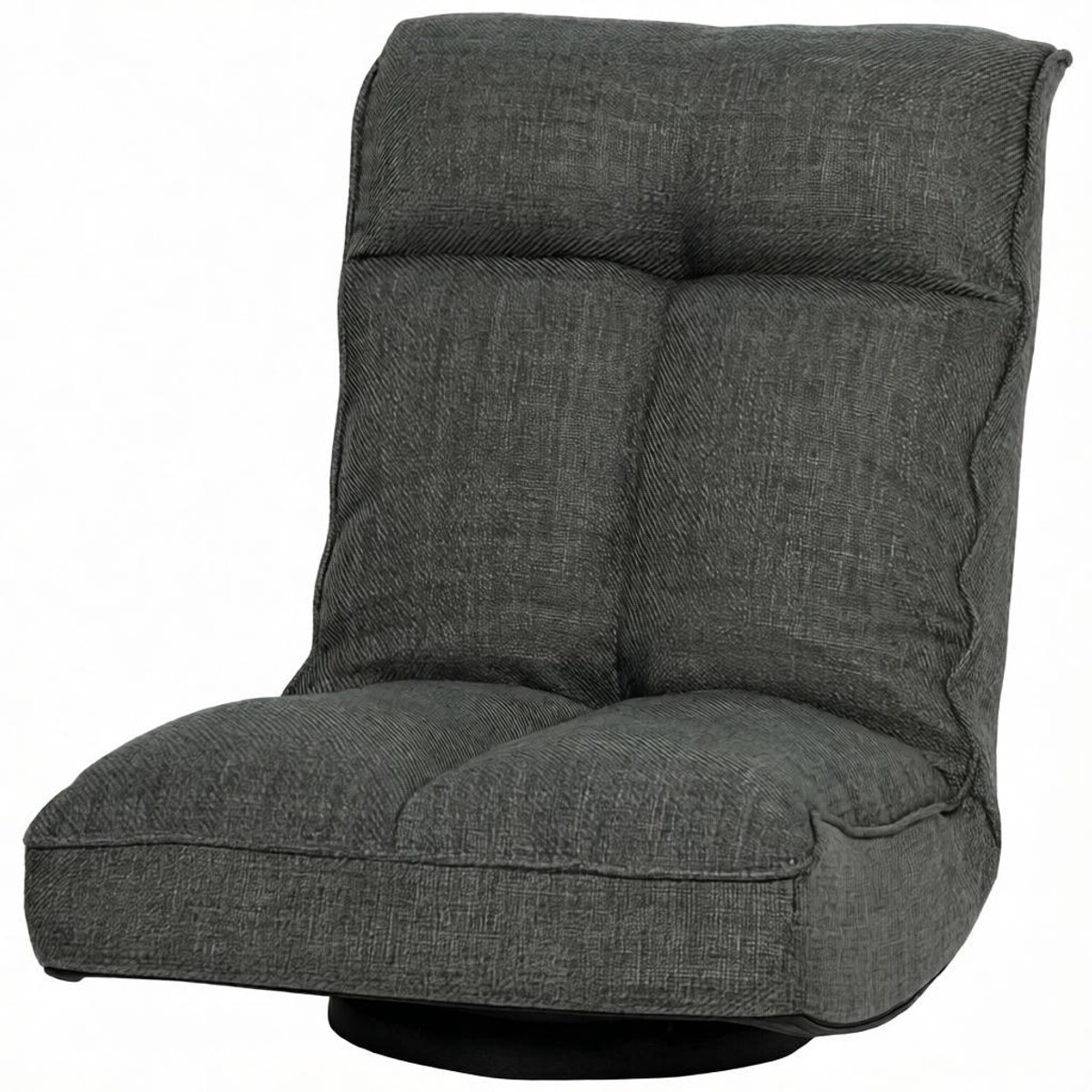 COVREO Relaxfauteuil 58x107x79 cm grijs stof, draaibaar en verstelbare rug