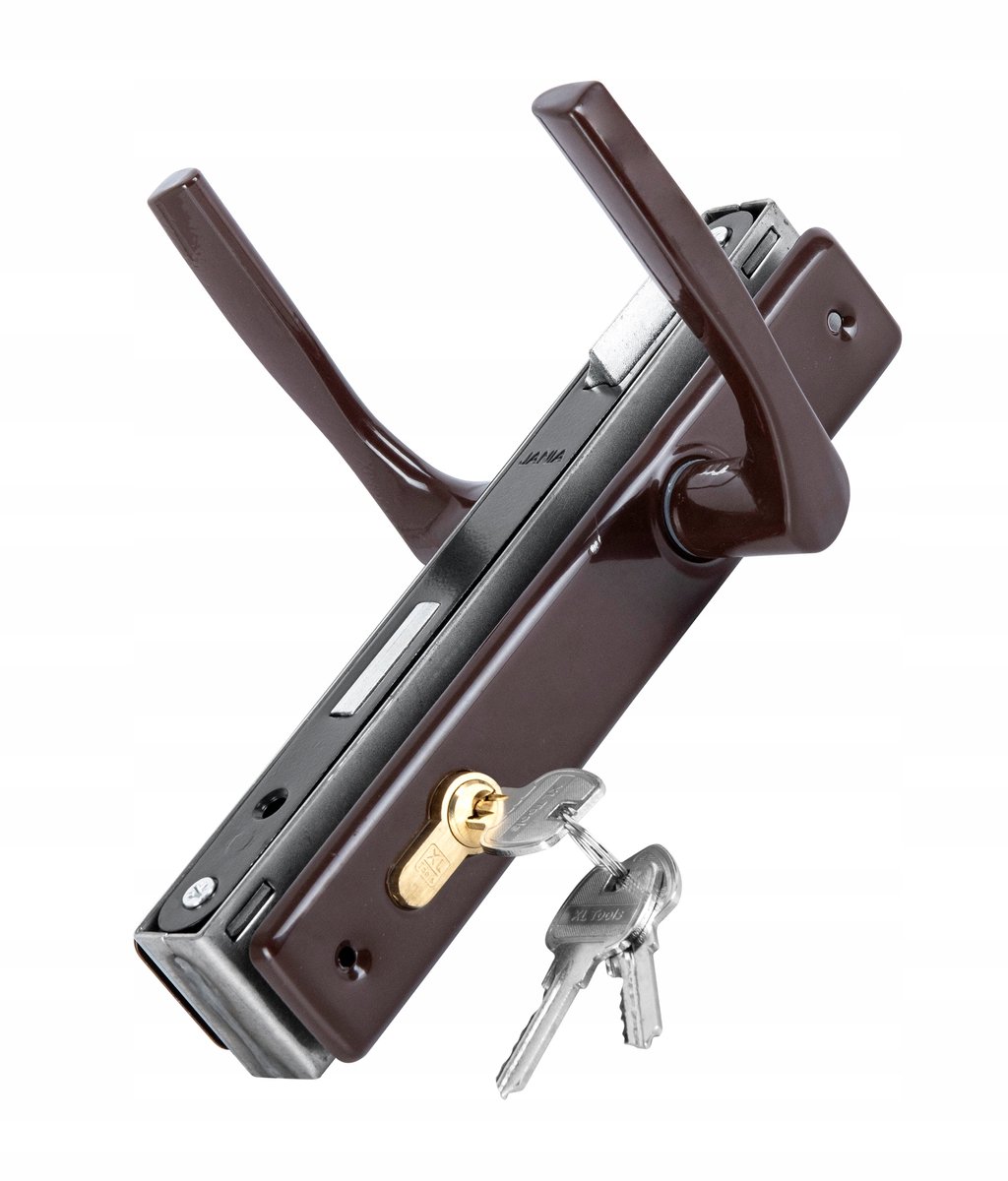 Deurkrukset Poortdeur Brons 90mm Inclusief Slot en Cilinder