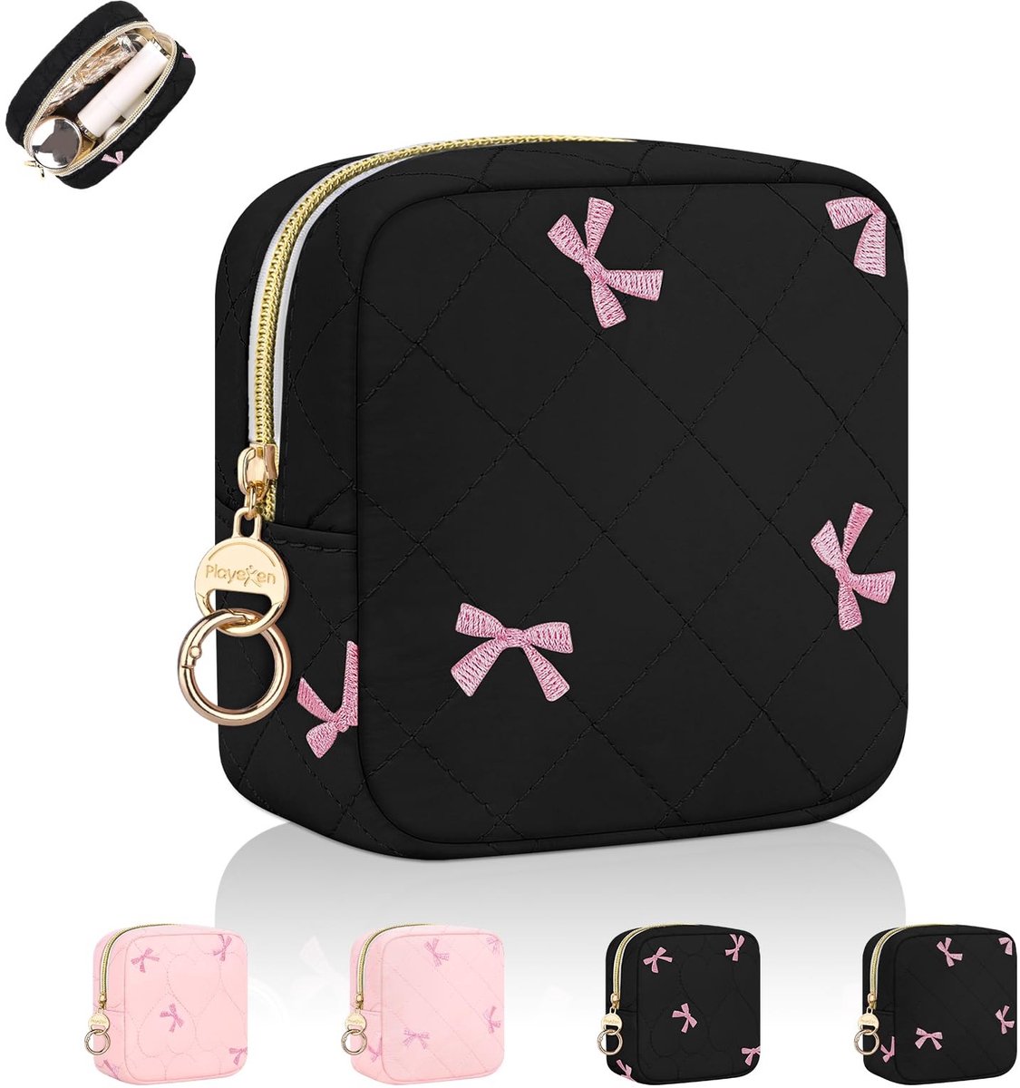 SolidKeus - Mini Cosmetica Tas voor Dames met Rits