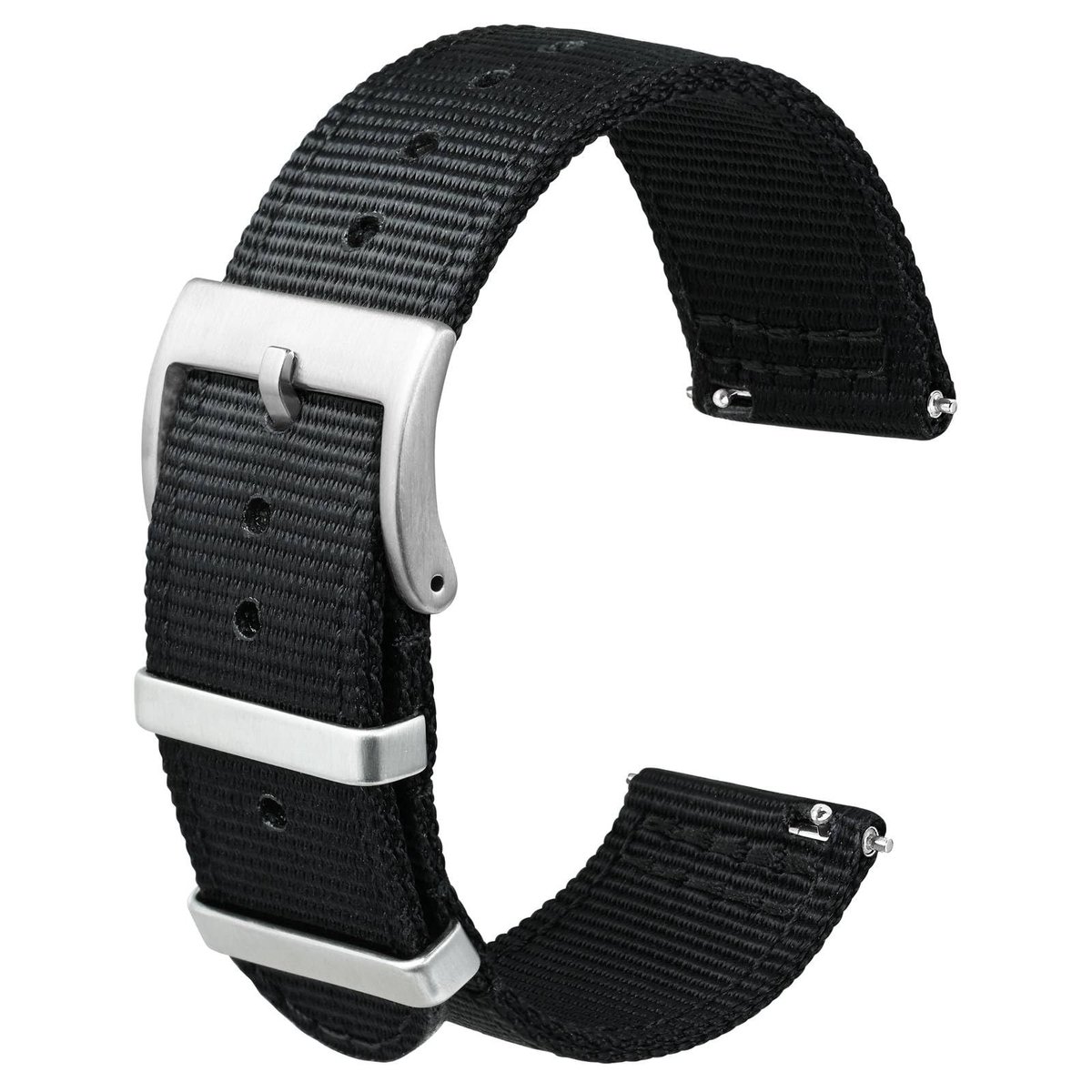 SolidKeus - Quick Release Nylon Horlogeband met Metaal Lussen