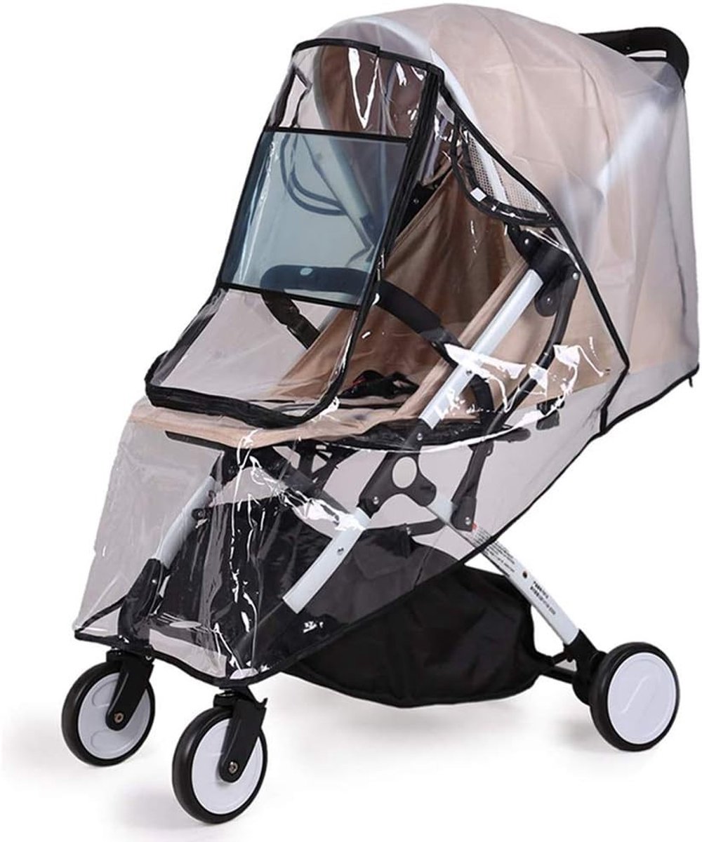 Universele Regenbescherming voor Kinderwagens, Wind- en Stofbescherming, Duurzame Weerbestendige Dekking