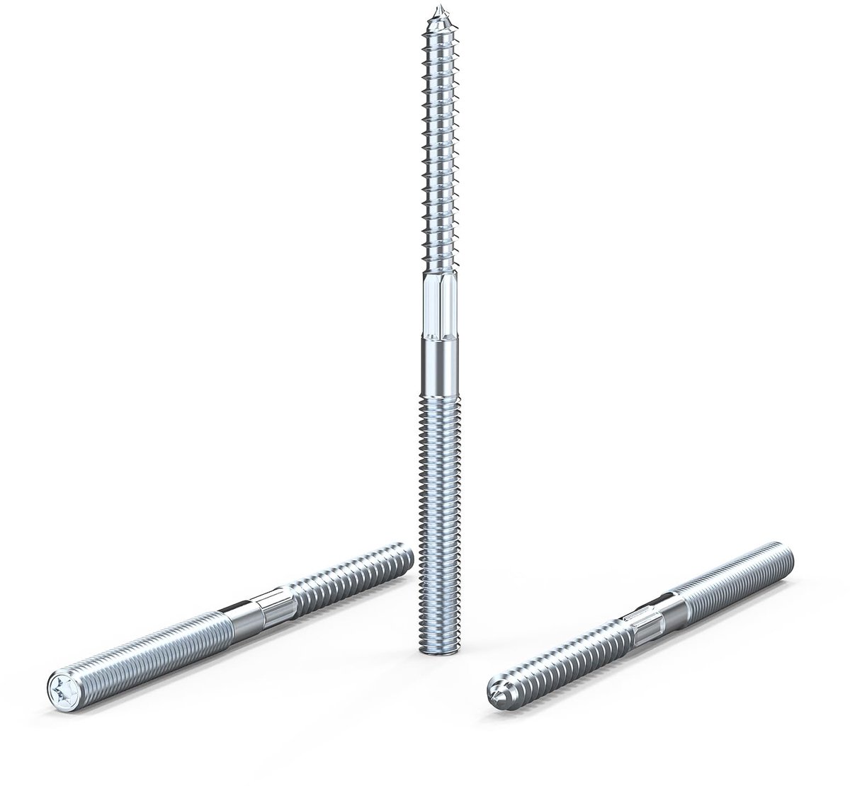 SolidKeus - Set van 10 M8 x 120 mm Dubbele Schroeven met Torx TX25