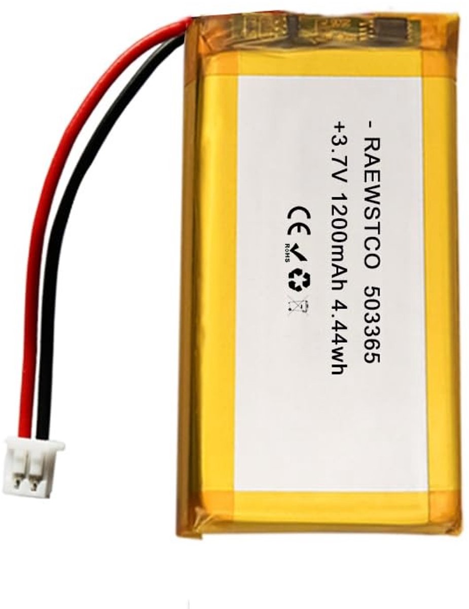 SolidKeus - Oplaadbare Lithiumbatterij 3,7 V 1200 mAh voor Medische Apparaten