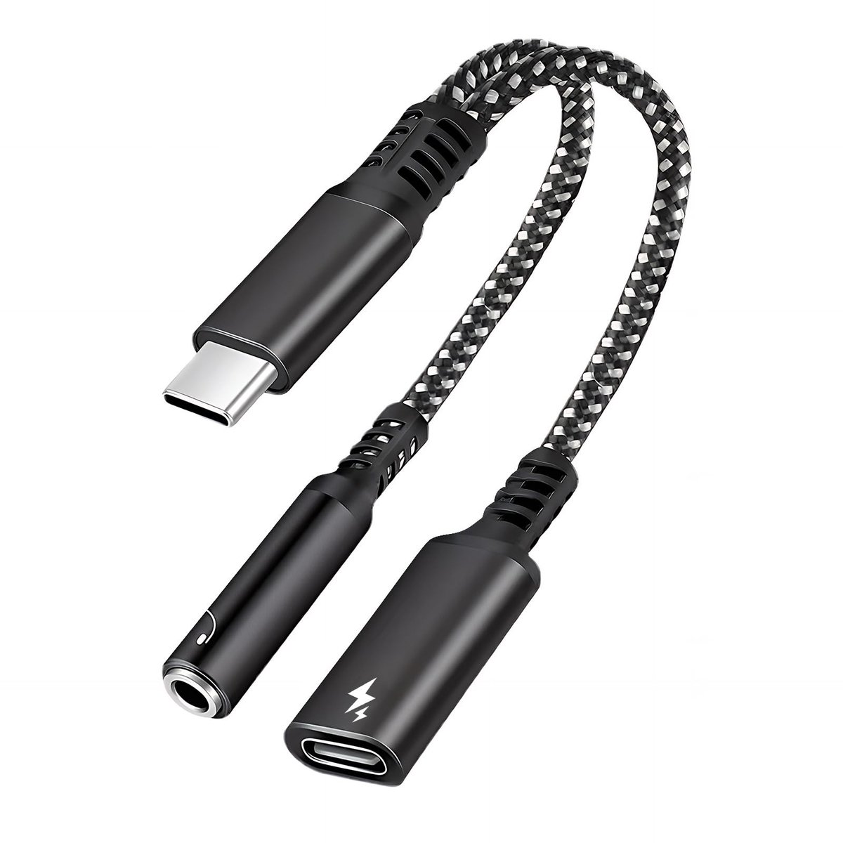 SolidKeus - USB C naar Jack Adapter en Oplader