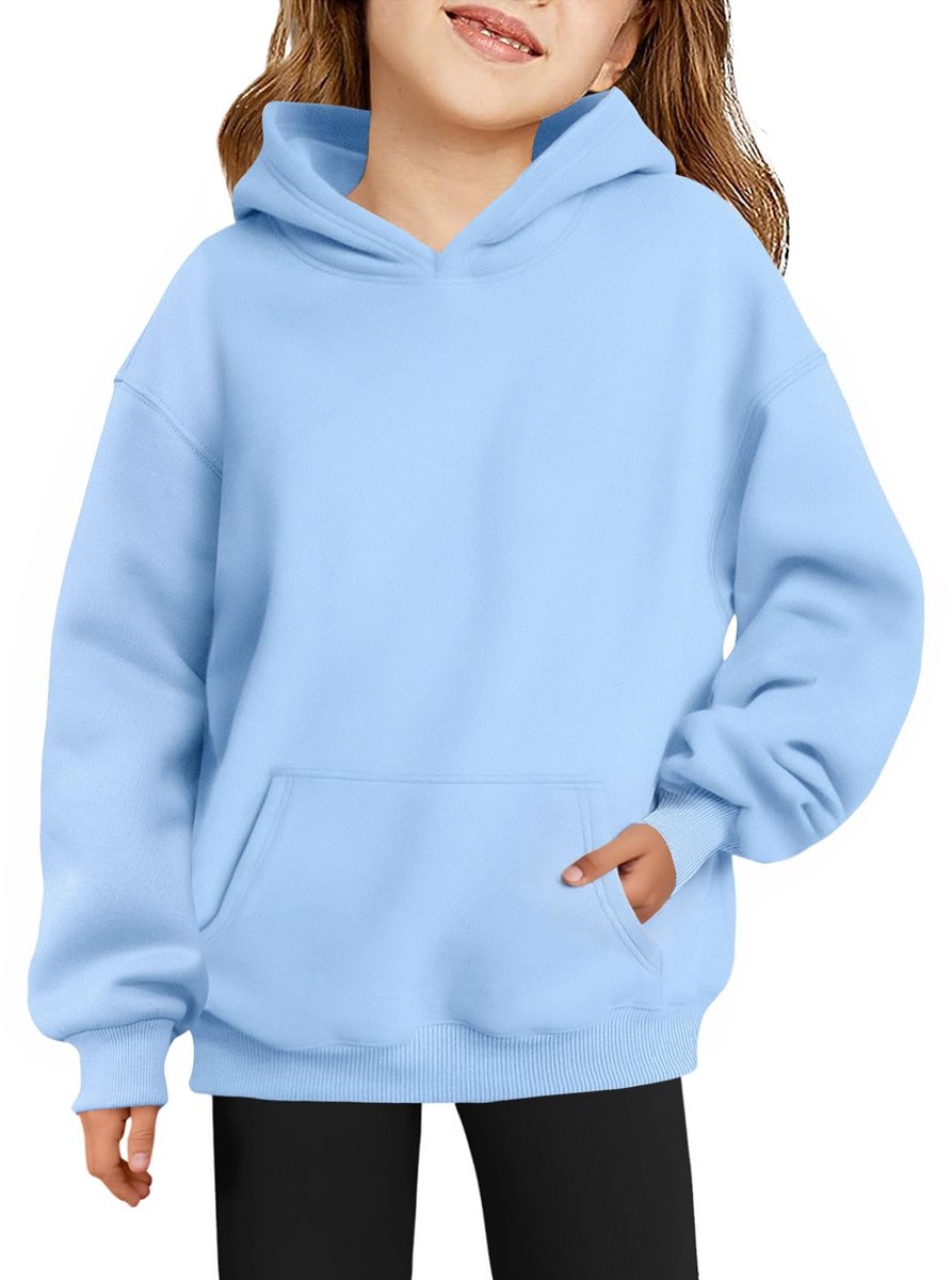 SolidKeus - Warme Fleece Hoodie voor Meisjes van 6-15 Jaar