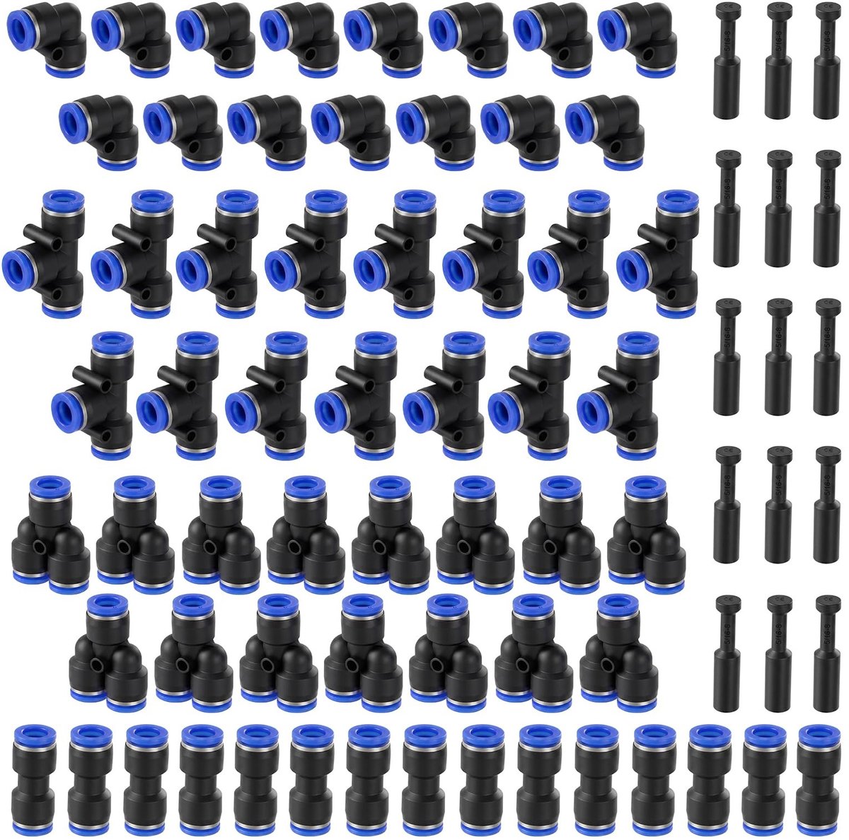 SolidKeus - Set van 75 Pneumatische Verbindingsstukken