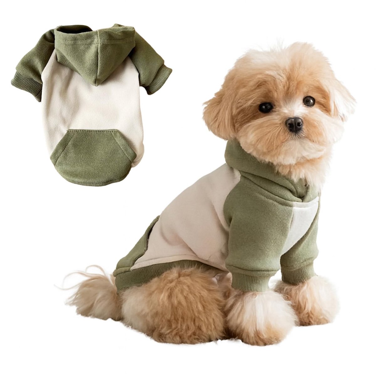 SolidKeus - Honden Hoodie Pullover voor Kleine Honden
