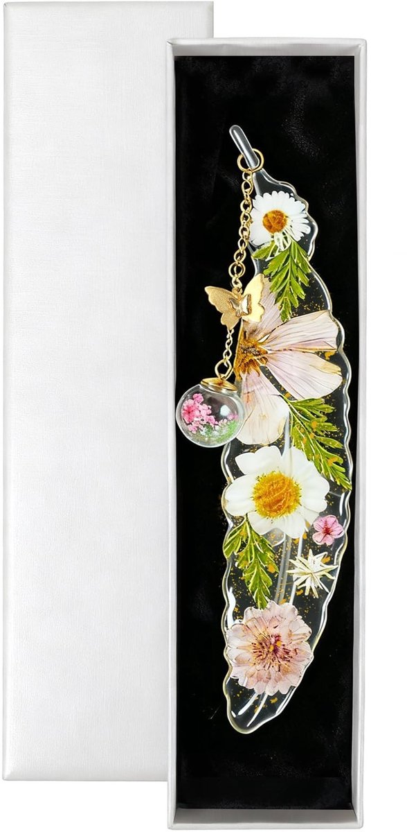 SolidKeus - Glowy Boekenlegger met Drukke Bloemen