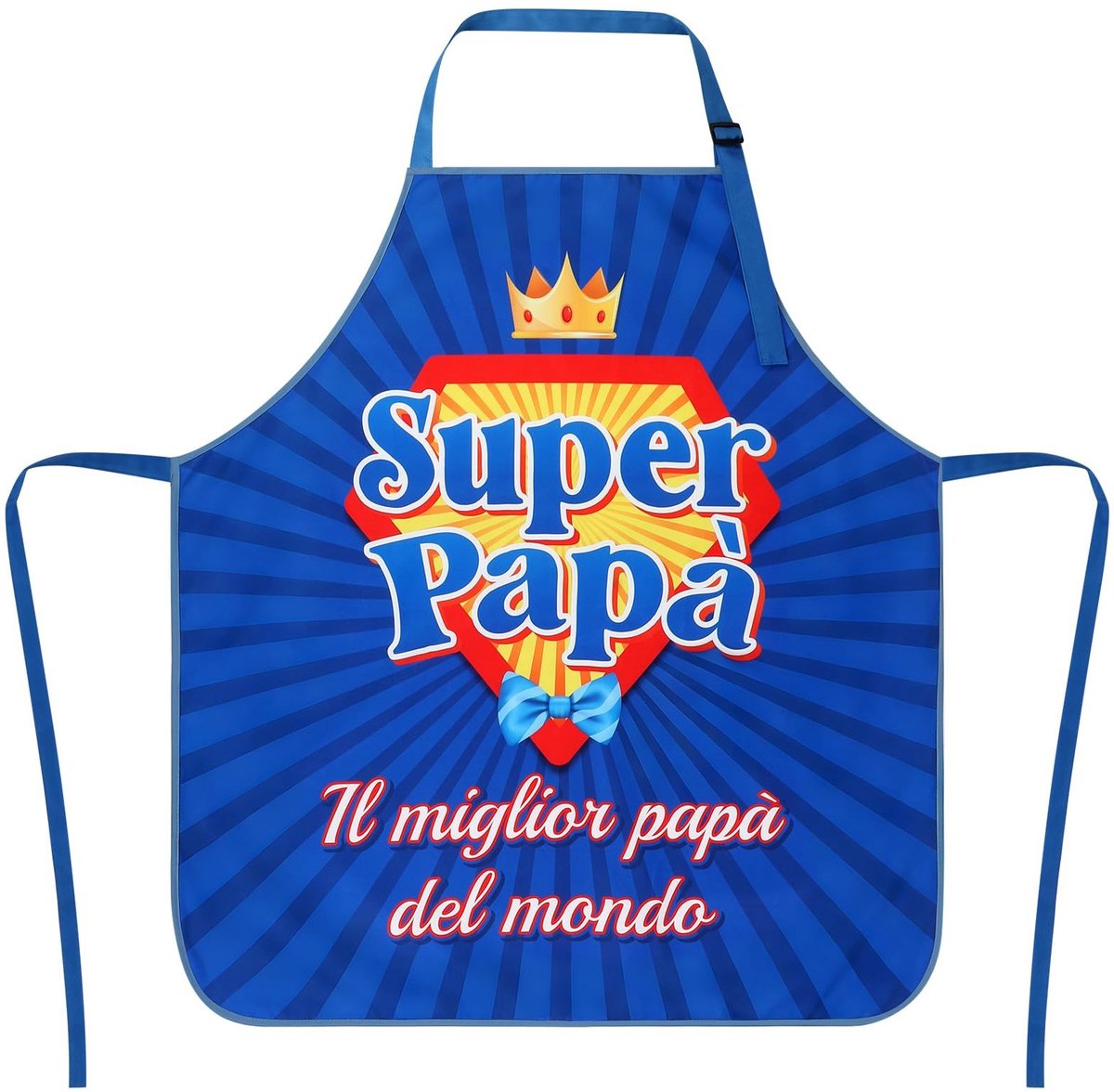 SolidKeus - Blauw Keukenschort voor Vader met Uniek Ontwerp