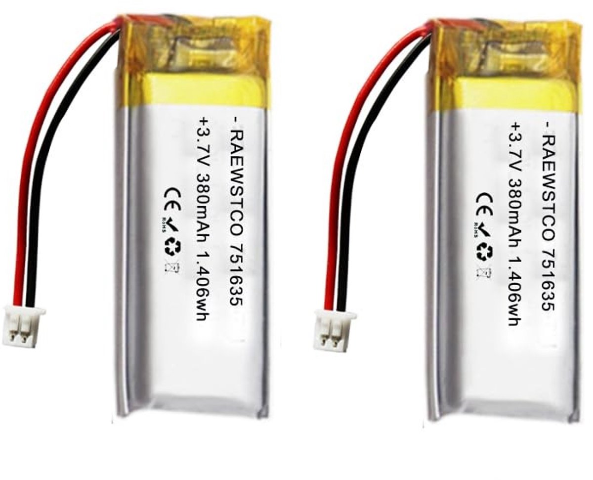SolidKeus - Set van 2 Polymeer Lithium Batterijen voor Elektronisch Speelgoed