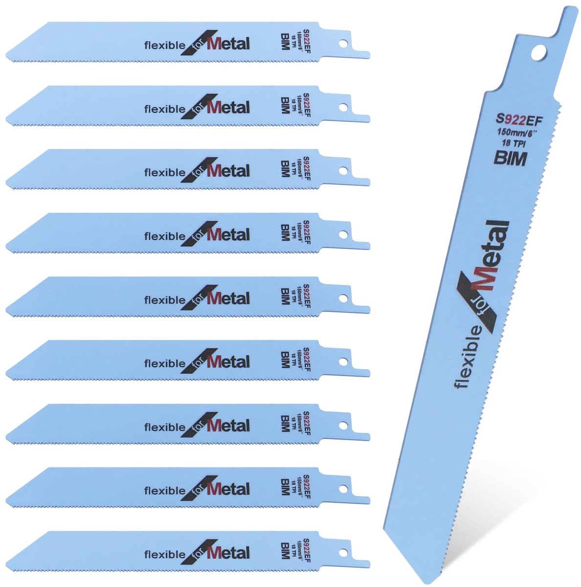 SolidKeus - Set van 10 Reciprocating Saw Blades voor Metaal