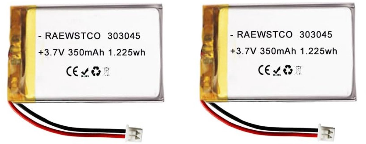 SolidKeus - 3,7 V 350 mAh Oplaadbare Lithiumbatterij voor Schoonheidsapparaten en Milieu-vriendelijke Maskers