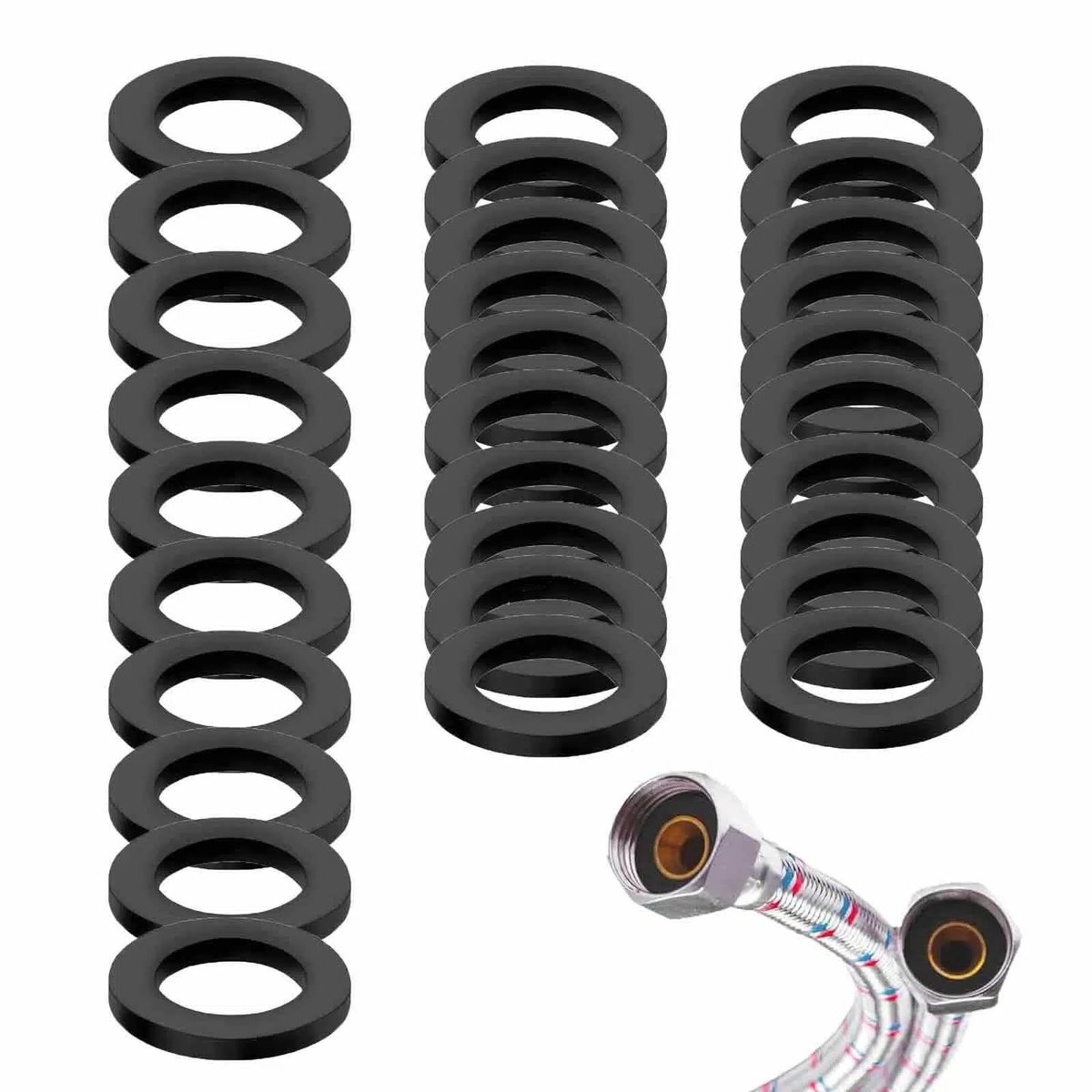 SolidKeus - Set van 30 Rubber Sealing Washers voor Waterverbindingen