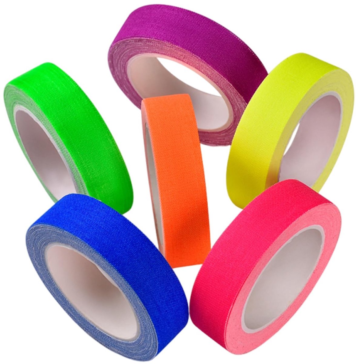 SolidKeus - Neon Tape Set van 6 Rollen voor Creatieve Projecten
