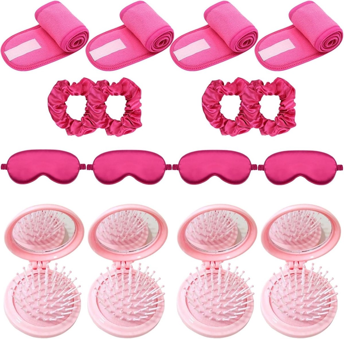 SolidKeus - SPA Party Set voor Meisjes, 4 Oogmaskers en Hoofdbanden