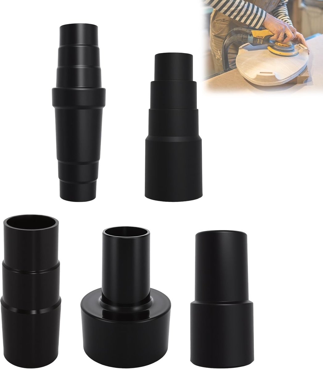 SolidKeus - Set van 5 Universele Stofzuigeradapters