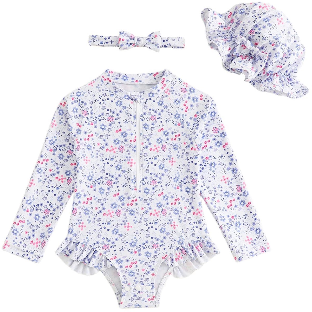 SolidKeus - Badpak voor Baby's met UV-Bescherming en Hoed