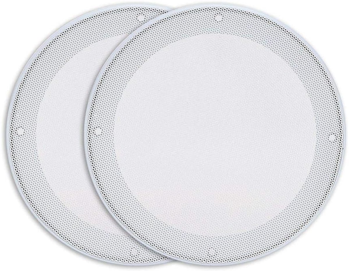 Speaker Beschermhoes 2 Stuks voor 6.5 Inch Luidsprekers, Koudgewalst Staal en ABS, Decoratieve Bescherming in Wit, Ideaal voor Geluidsapparatuur en Luidsprekeronderhoud